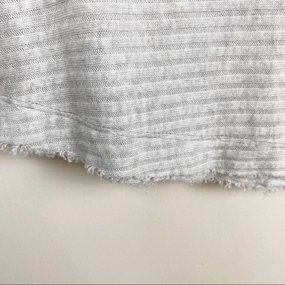 Free People Lightweight Gray Ribbed Sweater - Picture 11 of 16